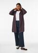 Long hoodie with zip and pockets, Brown, Model image number 1