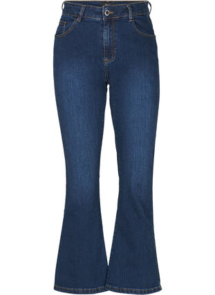 High waisted bootcut Ellen jeans, Dark blue denim, Packshot image number 0
