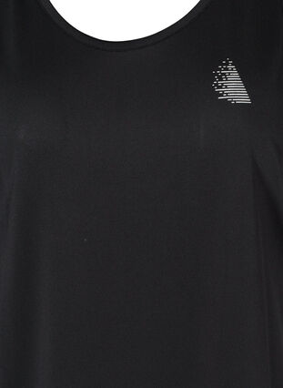 Sports top with round neckline, Black, Packshot image number 2
