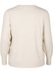 FLASH - Knitted blouse with a round neck, Beige, Packshot image number 1