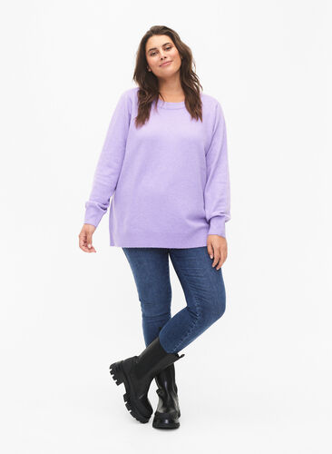 Long-sleeved pullover with round neck	, Bougainvillea Mel., Model image number 1