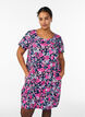 Short-sleeved cotton dress with print, Blue, Model image number 0