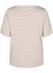 T-shirt with TENCEL™ Lyocell and stripes, Beige, Packshot image number 1
