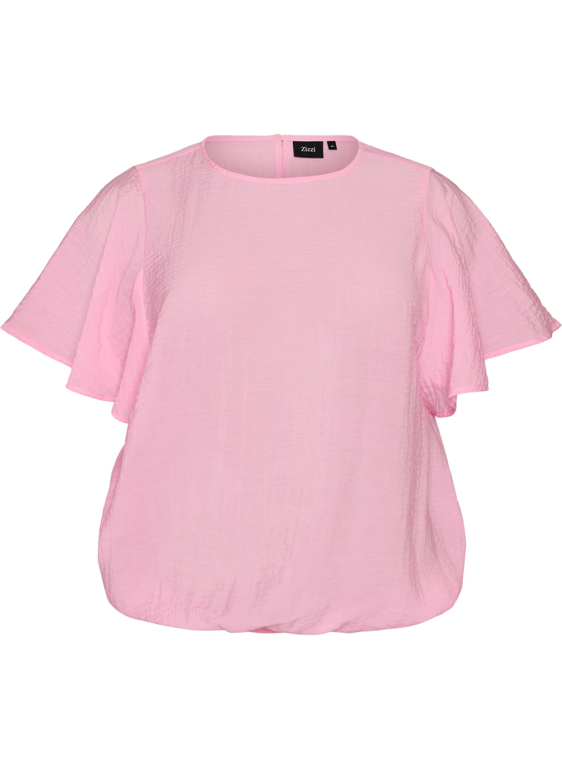 Blouse with balloon shape and wing sleeves