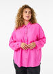 Long-sleeved linen and viscose shirt, Pink, Model image number 0