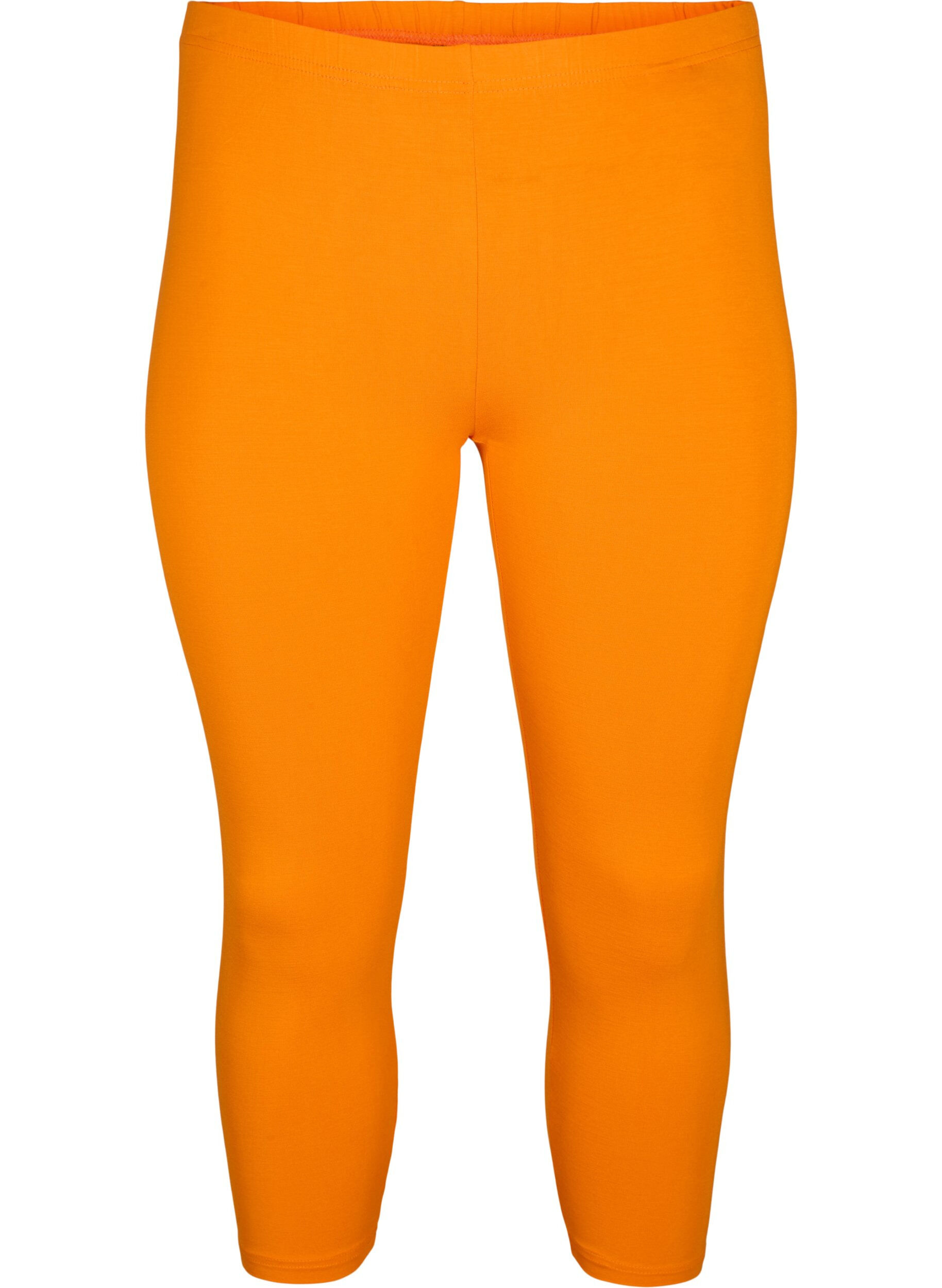 Zizzifashion Basic 3/4 leggings in viscose, Orange, Packshot image number 0