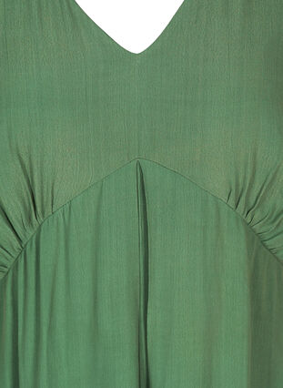 Viscose dress with 3/4 length sleeves, Dark Ivy, Packshot image number 2