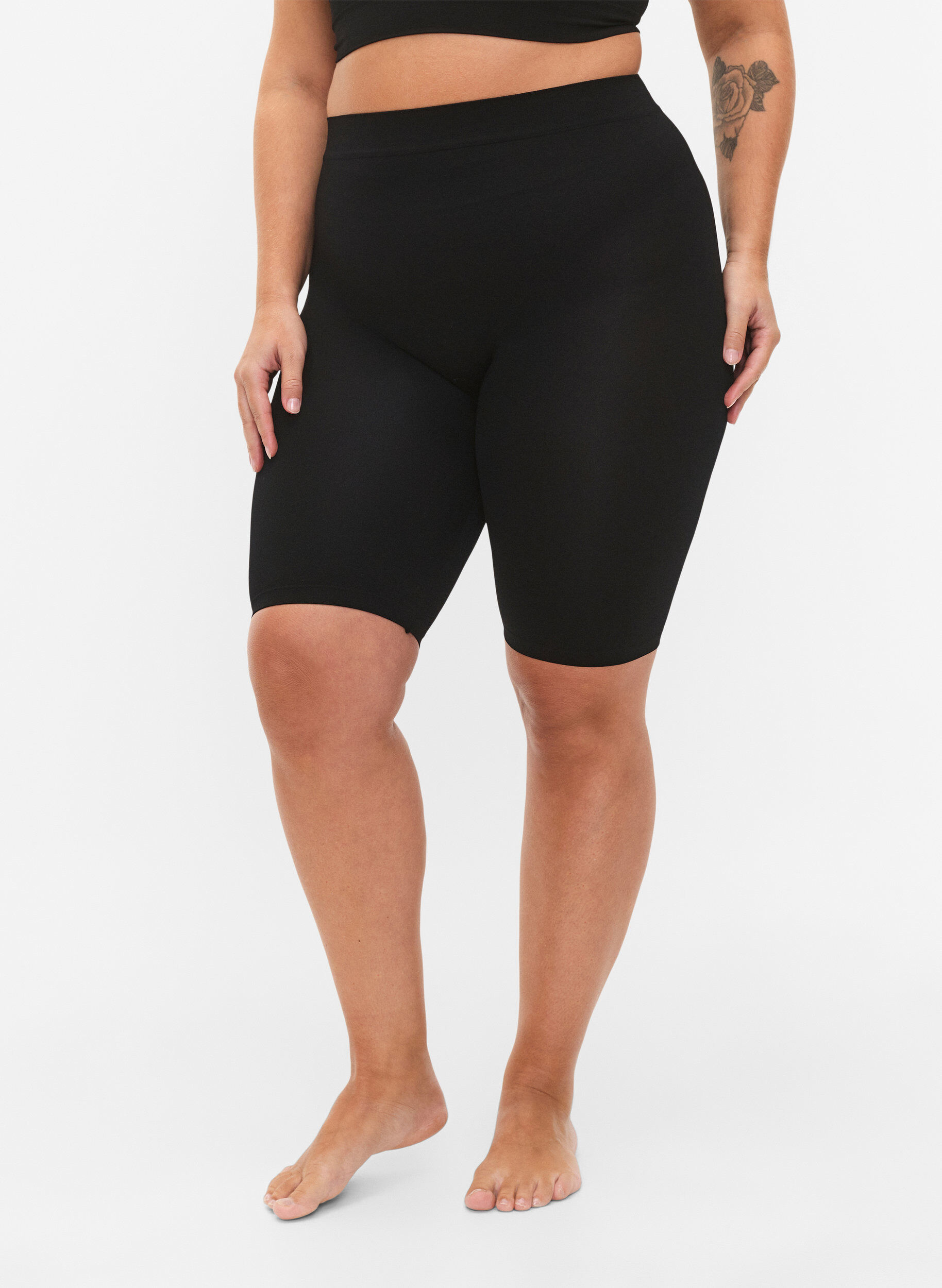 Zizzifashion 2-pack seamless basic shorts, Black, Model image number 0