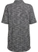 Short dress in textured jersey with a graphic check, Vanilla, Packshot image number 1