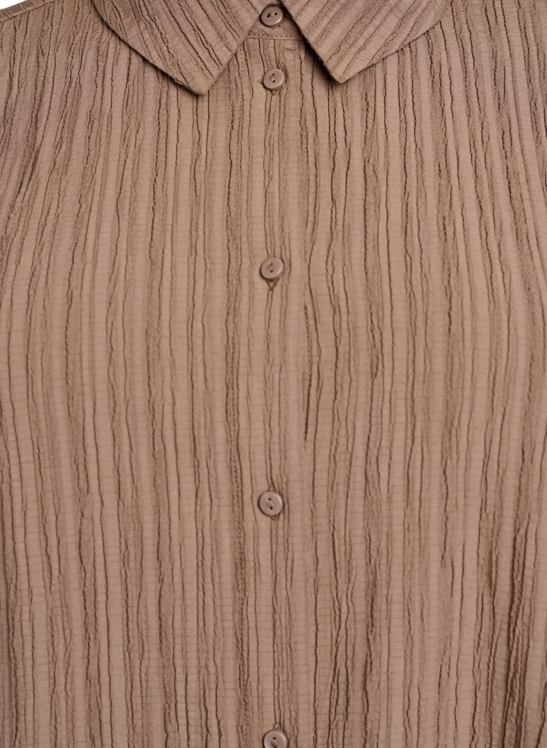 Zizzifashion FLASH - Shirt with texture, Brown, Packshot image number 2