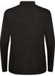 High-neck blouse in viscose jersey, Black, Packshot image number 1