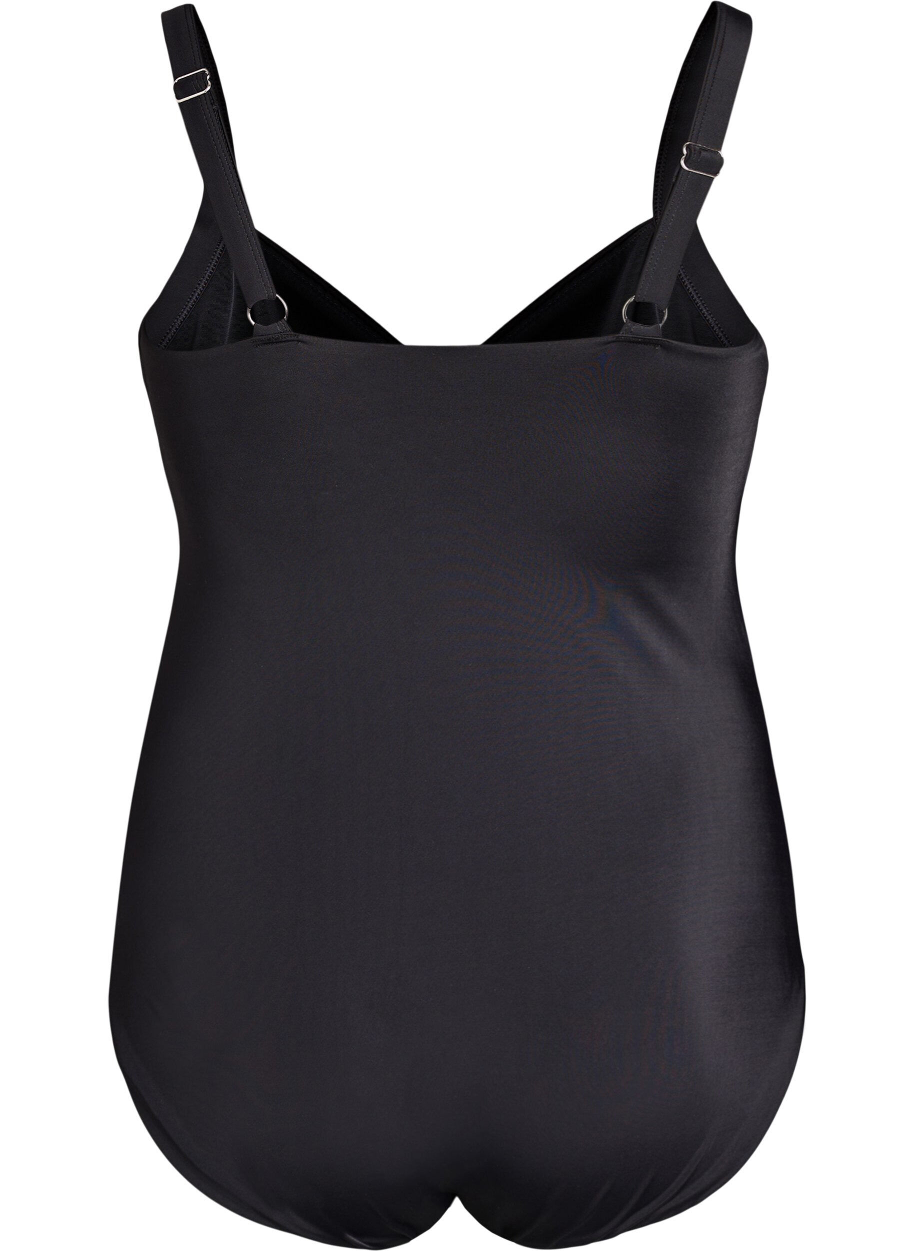 Zizzifashion Swimsuit with underwire and ruched effect, Black, Packshot image number 1