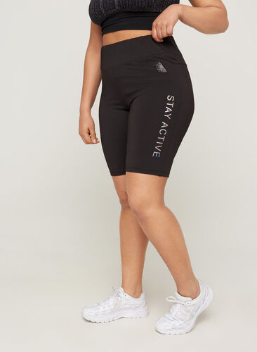 Close-fitting exercise shorts, Black, Model image number 0
