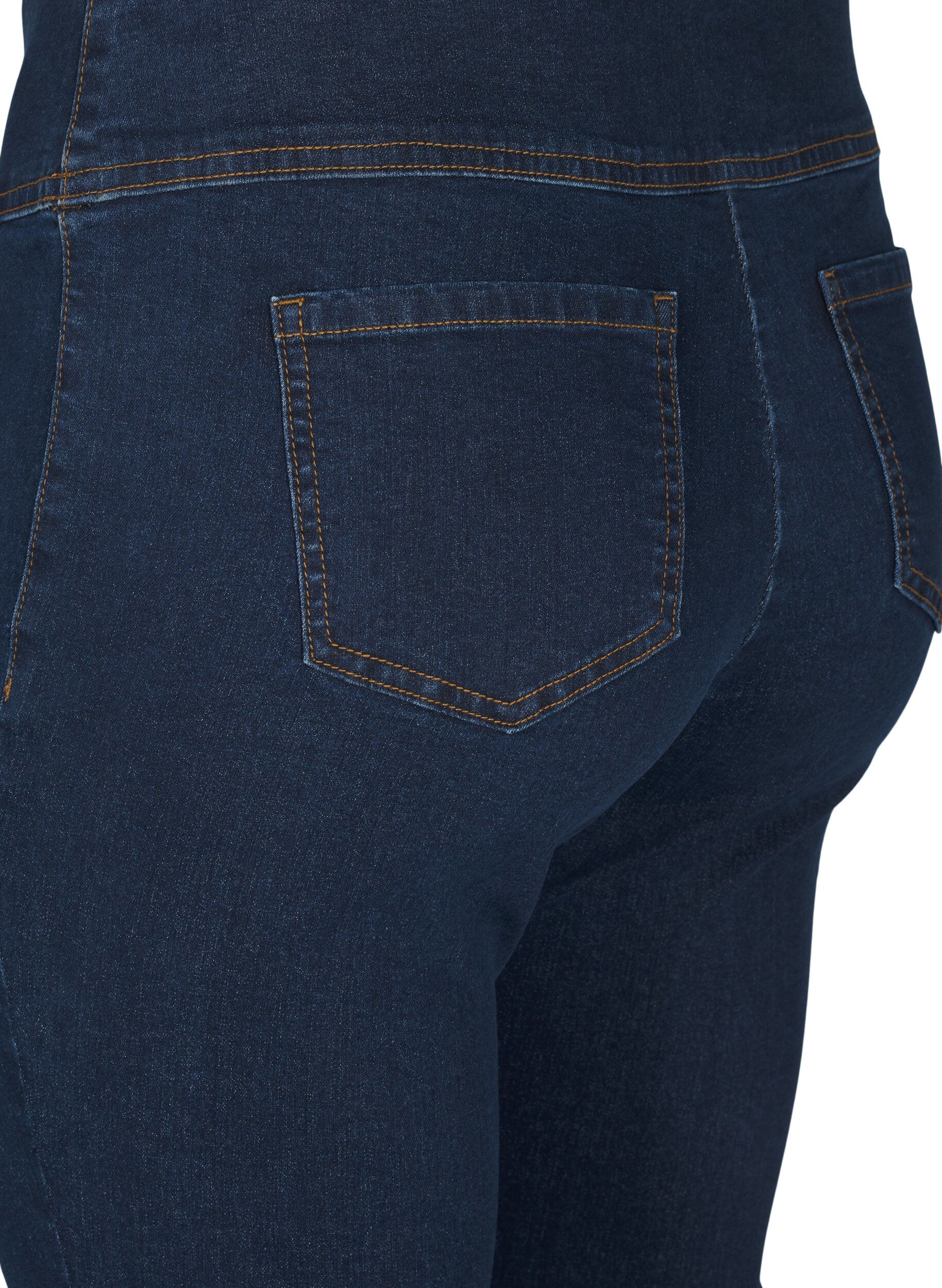 ZizzifashionStretchy jeggings with a high waist, Blue, Packshot image number 3