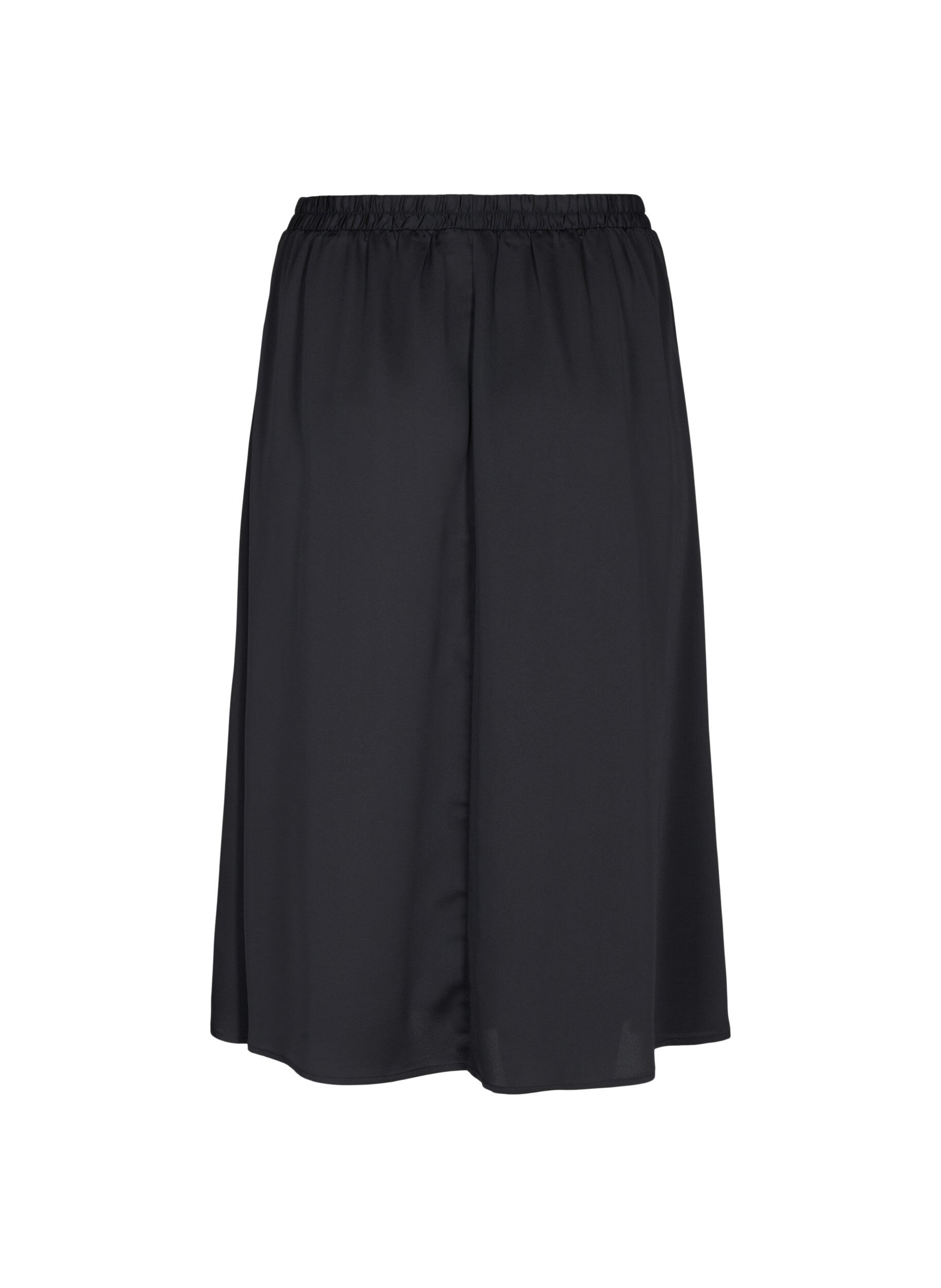 Zizzifashion 	 Loose-fitting midi skirt, Black, Packshot image number 1