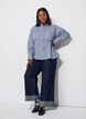 Loose checked shirt with a tie-belt, Blue, Model image number 1