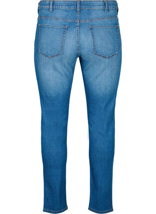 Emily jeans with regular waist and slim fit, Blue denim, Packshot image number 1