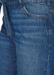 Straight fit denim shorts with tie belt, Blue, Packshot image number 2