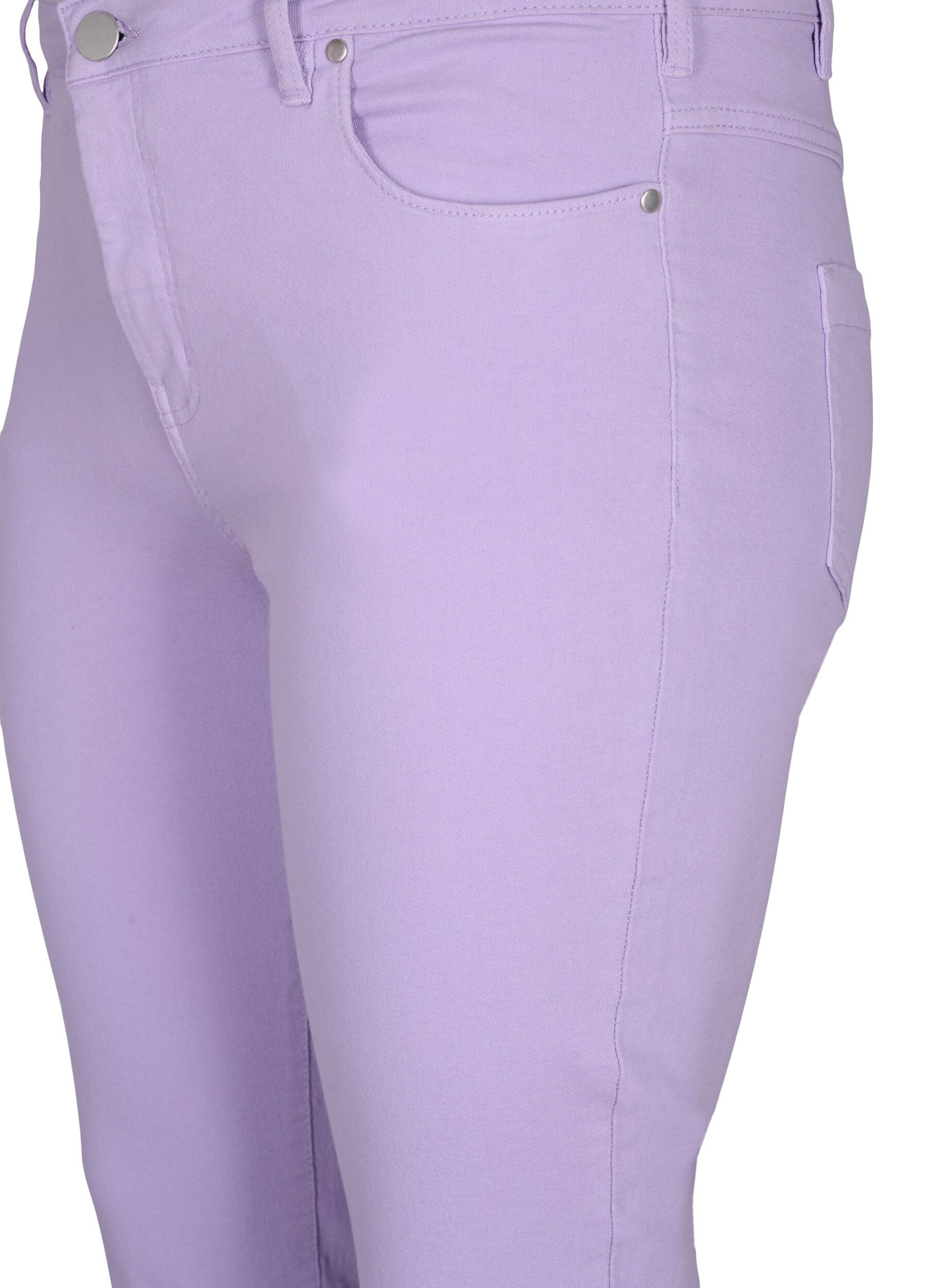Zizzifashion Tight-fitting Emily capri trousers, Lavender, Packshot image number 2