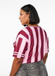 Sporty t-shirt with stripes and text motif, Rose, Model image number 2