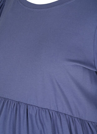 Maternity tunic with puff sleeves, Nightshadow Blue, Packshot image number 2