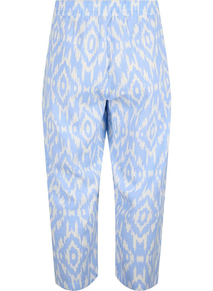 Patterned trousers with linen, Serenity AOP, Packshot image number 1
