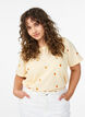 T-shirt in organic cotton with embroidered motifs, Yellow, Model image number 0