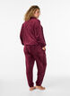 Loose velvet trousers, Dark Bordeaux, Model image number 1