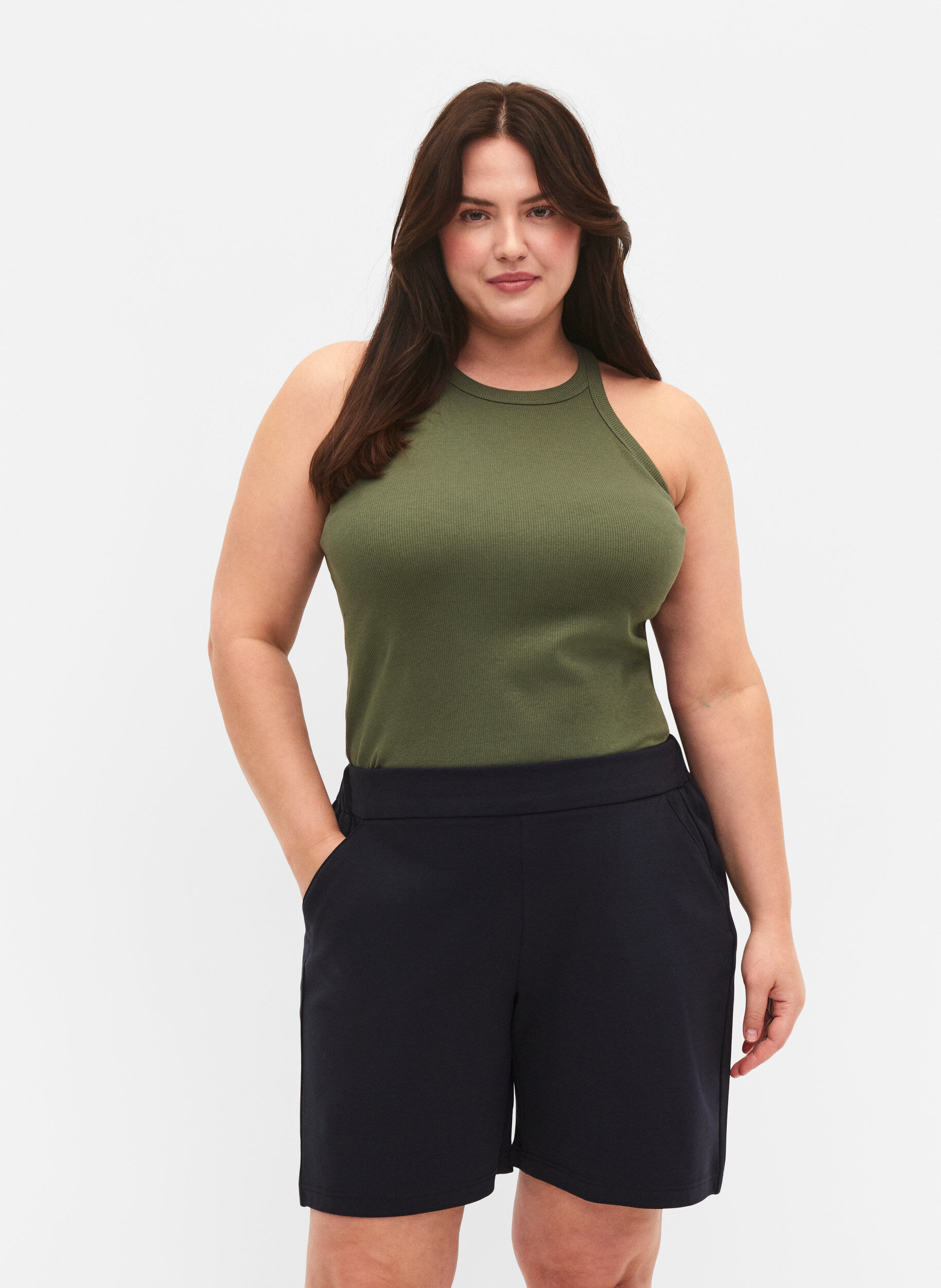 Zizzifashion Maddison shorts with regular fit, Night Sky, Model image number 0