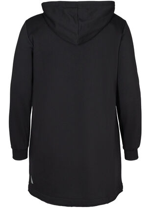 Long hooded sweatshirt, Black, Packshot image number 1