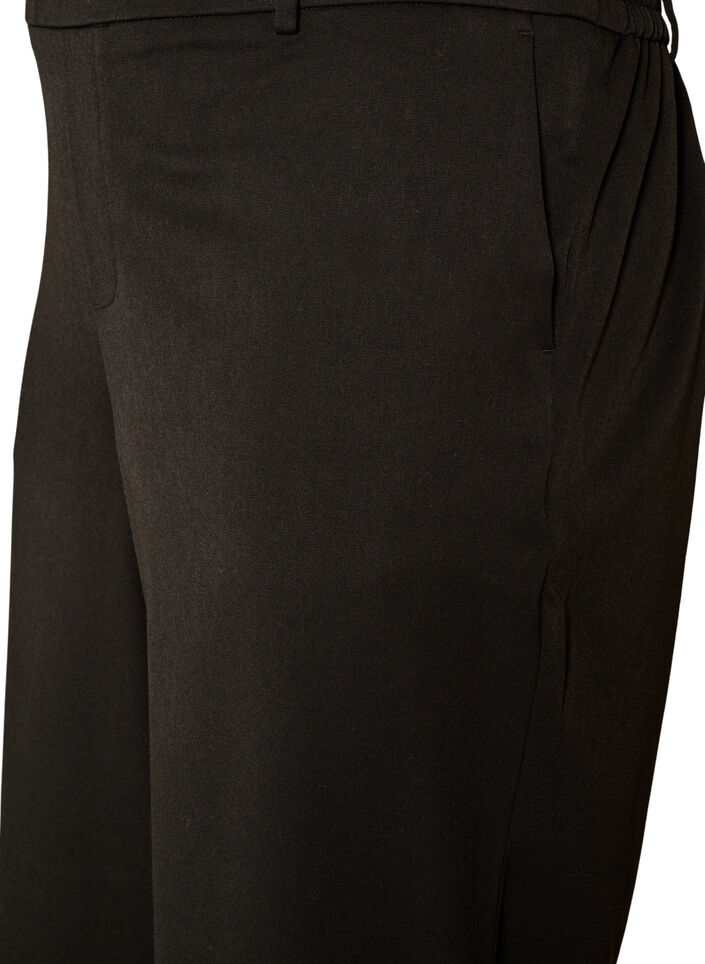 High-waisted tailored trousers with straight fit, Black, Packshot image number 2