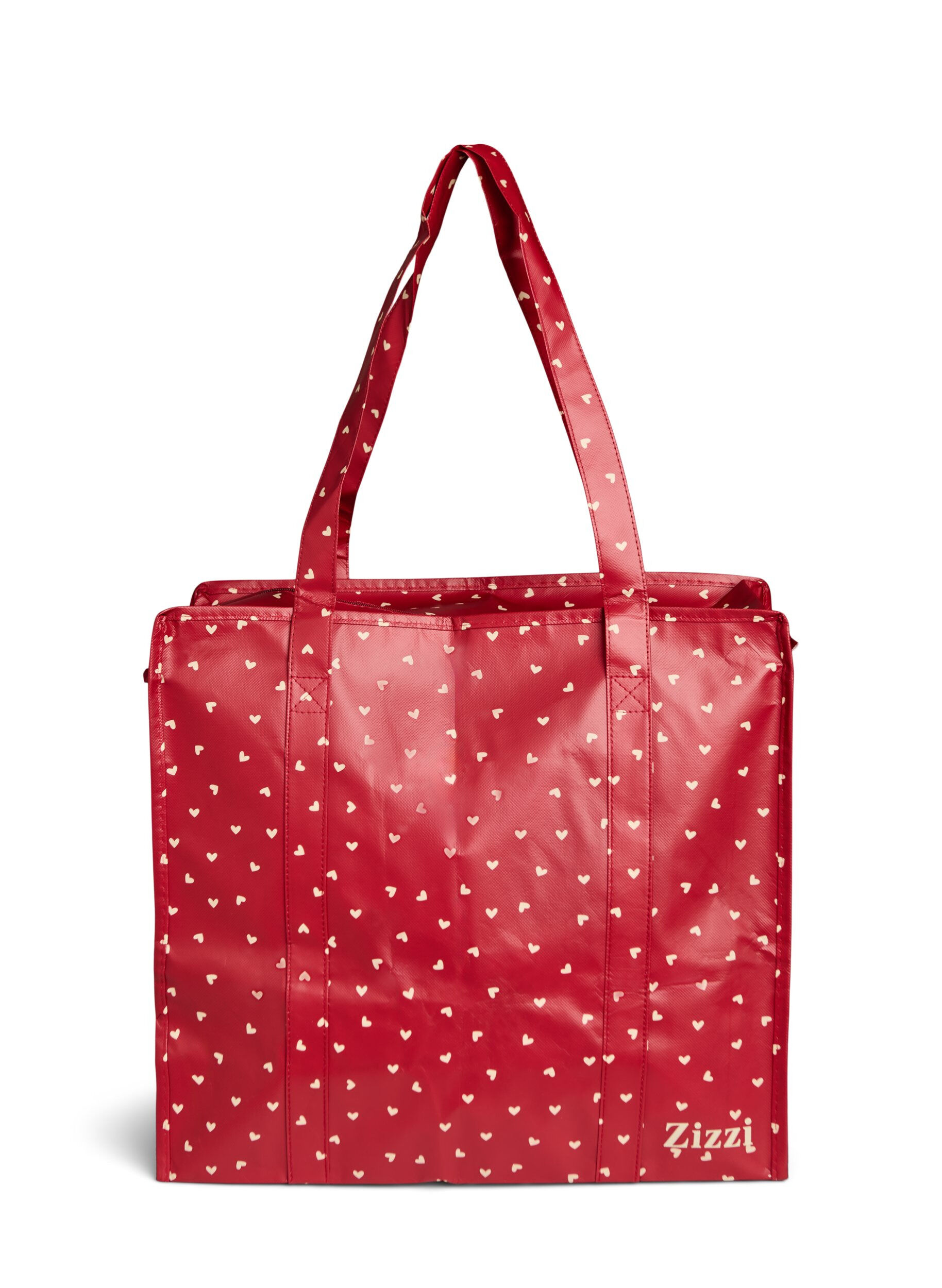 Zizzifashion Shopping bag with zipper, Red, Packshot image number 1