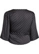 Polka dot blouse with tie-fastening and 3/4-sleeves, Black, Packshot image number 1