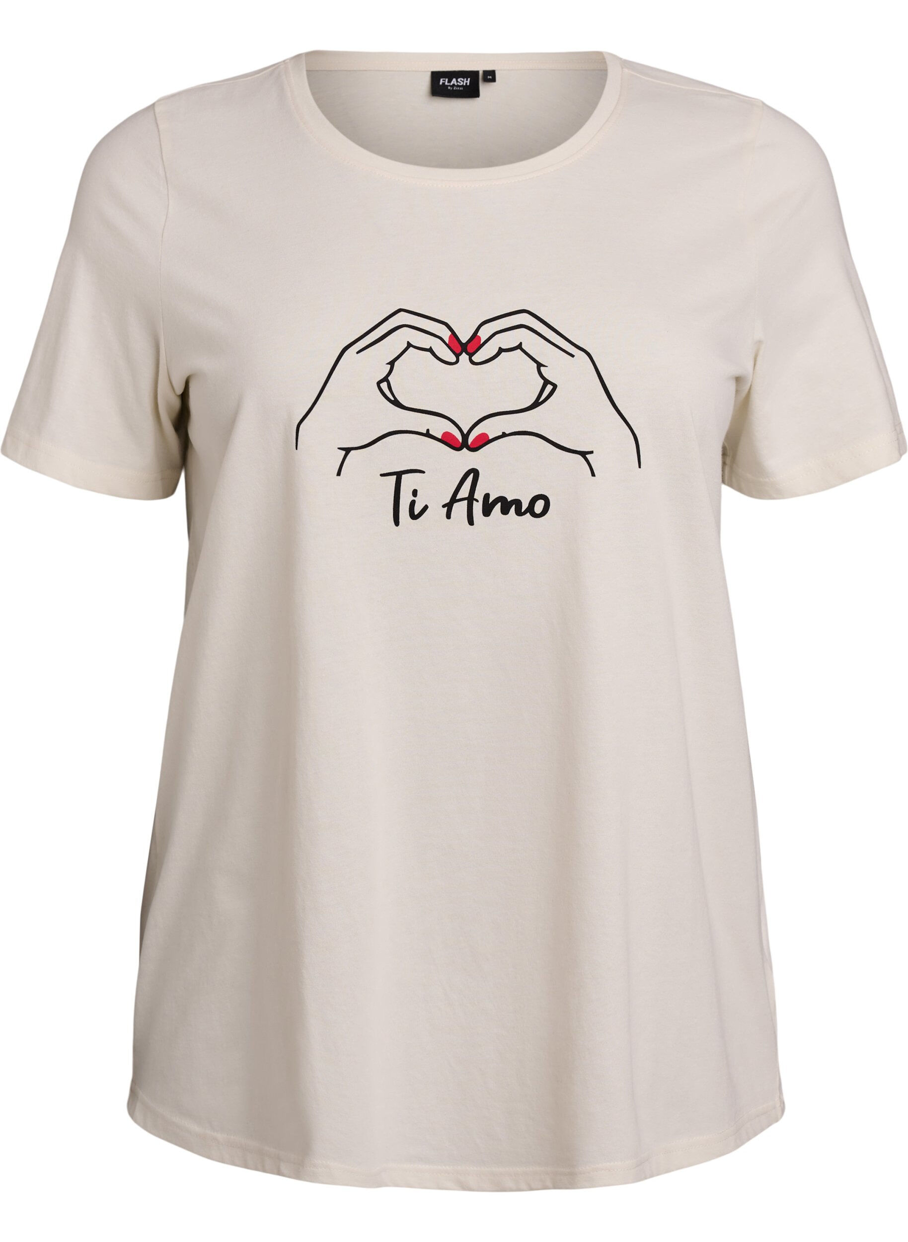 Zizzifashion T-shirt with motif, White, Packshot image number 0