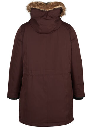 Winter jacket with zip and pockets, Fudge, Packshot image number 1