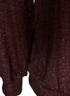 Blouse with vertical texture and glitter thread, Brown, Packshot image number 3