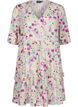Short summer dress with floral print, Vanilla, Packshot image number 0