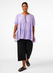 A-line viscose tunic with lace-up detail, Purple, Model image number 1