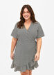 FLASH - Wrap dress with short sleeves, Black White Graphic, Model image number 0