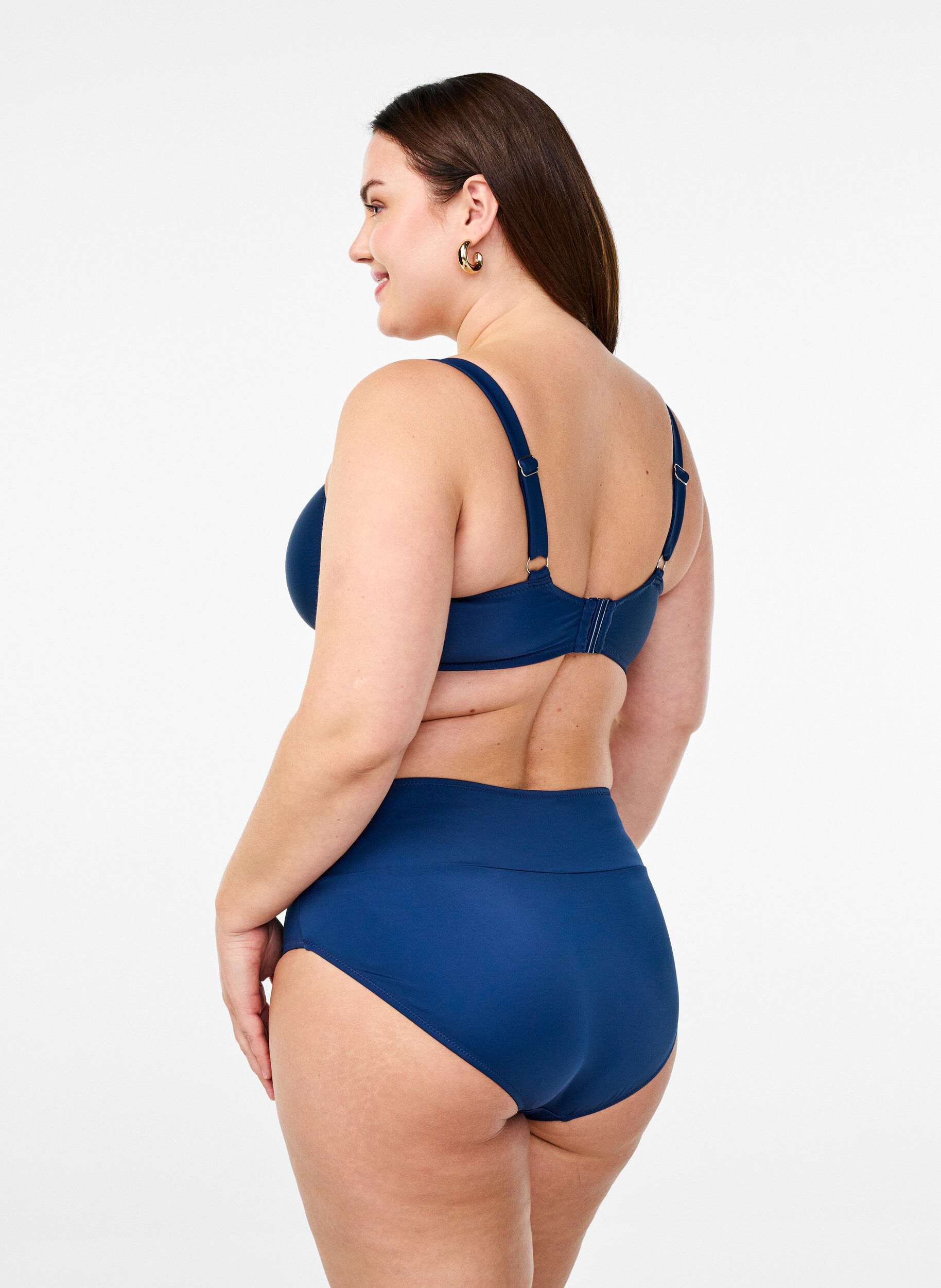 ZizzifashionBikini top with underwire and draping, Blue, Model image number 1