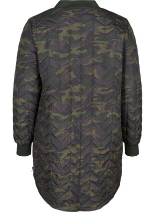 Quilted jacket with a print and button fastening, Camou as sample, Packshot image number 1