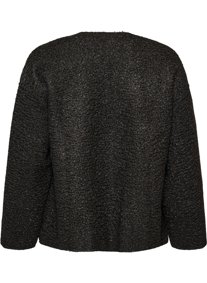 Loose cardigan with pockets, Black, Packshot image number 1