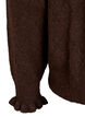 Cardigan with harlequin pattern and V-neck, Brown, Packshot image number 3