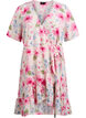 Floral wrap dress with short sleeves, White, Packshot image number 0