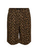 Leopard print denim Bermuda shorts, Brown, Packshot image number 0