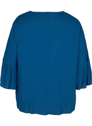 Viscose blouse with 3/4 sleeves, Poseidon, Packshot image number 1