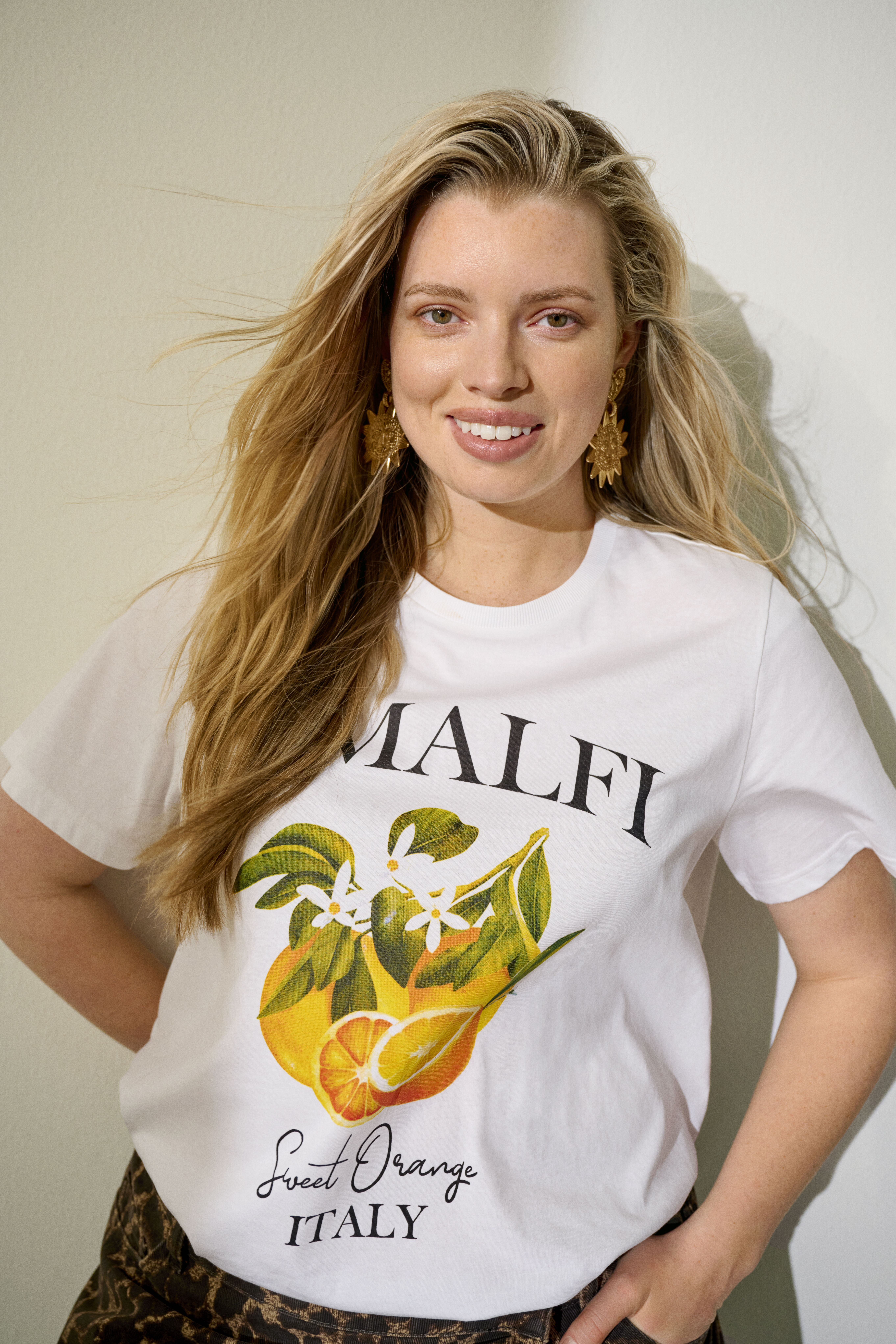 Zizzifashion Leo denim skirt, , Model