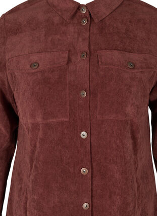 Cotton velvet dress with buttons, Brown ASS, Packshot image number 2