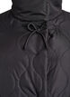 Short quilted jacket with bows and high collar, Black, Packshot image number 2