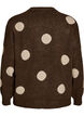 Knitted blouse with a dotted pattern, Brown, Packshot image number 1